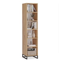 Regał metalowy pojedynczy dąb złoty - kolekcja Metalove