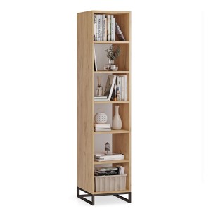 Regał metalowy pojedynczy dąb złoty - kolekcja Metalove