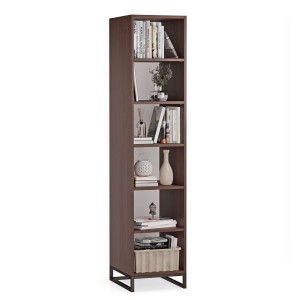 Regał metalowy pojedynczy wenge - kolekcja Metalove