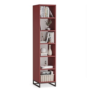 Regał metalowy pojedynczy czerwony - kolekcja Metalove