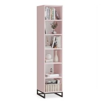 Regał metalowy pojedynczy różowy - kolekcja Metalove