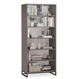 Regał metalowy podwójny grafit - kolekcja Metalove