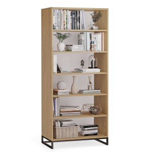 Regał metalowy podwójny dąb kamienny - kolekcja Metalove