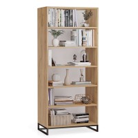 Regał metalowy podwójny dąb złoty - kolekcja Metalove