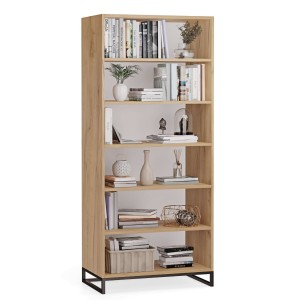 Regał metalowy podwójny dąb złoty - kolekcja Metalove