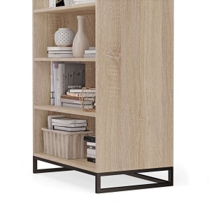 regał podwójny metalowy - dąb sonoma (3).jpg