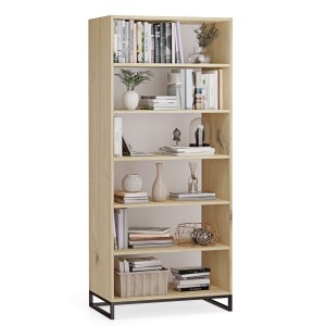 Regał metalowy podwójny dąb artisan - kolekcja Metalove