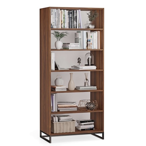 regał podwójny metalowy - orzech (1).jpg