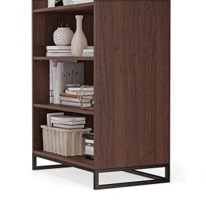 regał podwójny metalowy - wenge (3).jpg