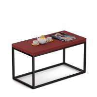 Stolik podłużny metalowy - Czerwony