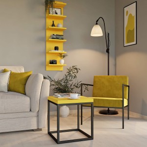 Stolik nocny metalowy - żółty (4).jpg