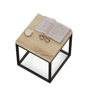 Stolik kawowy  metalowy - dąb artisan (2).jpg