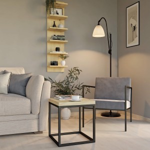 Stolik kawowy  metalowy - dąb artisan (5).jpg