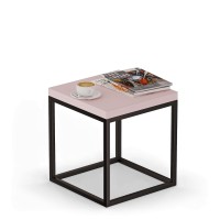 Stolik kawowy metalowy - Różowy
