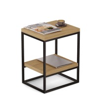 Stolik metalowy - Dąb kamienny