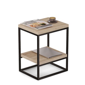 Stolik metalowy podwójny - dąb sonoma (1).jpg