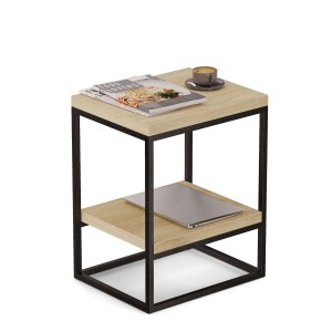 Stolik metalowy podwójny - dąb artisan (1).jpg