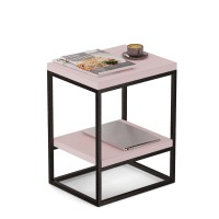 Stolik metalowy - Różowy