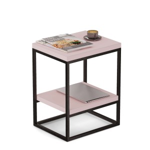 Stolik metalowy - Różowy