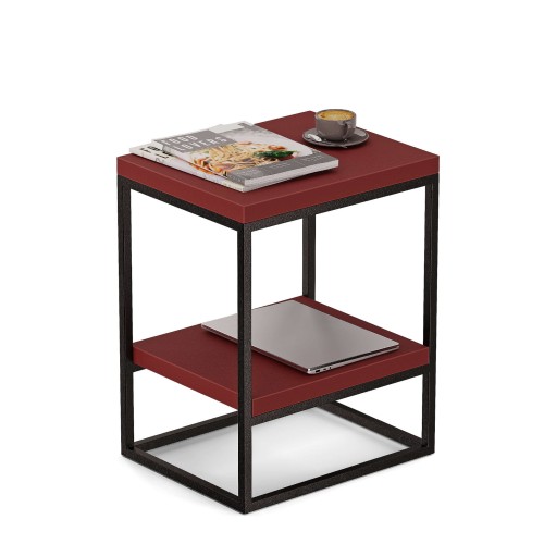Stolik metalowy podwójny - czerwony (1).jpg