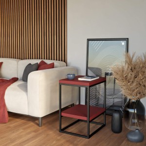 Stolik metalowy podwójny - czerwony (4).jpg