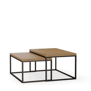 Stolik metalowy podwójny - dąb kamienny (2).jpg