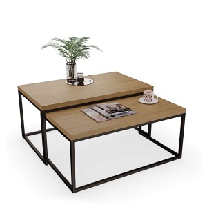 Stolik metalowy podwójny - dąb kamienny (3).jpg