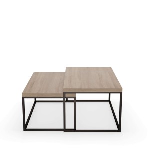 Stolik metalowy podwójny - dąb sonoma (5).jpg