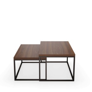 Stolik metalowy podwójny - orzech (5).jpg