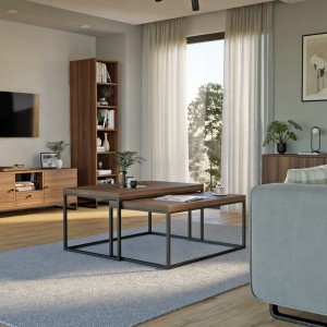 Stolik metalowy podwójny - orzech (6).jpg