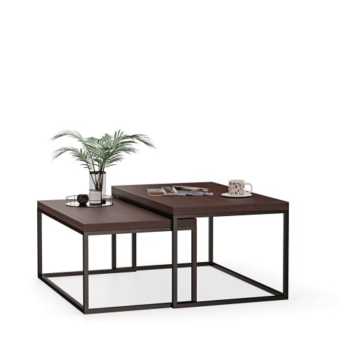 Stolik metalowy podwójny - wenge (1).jpg