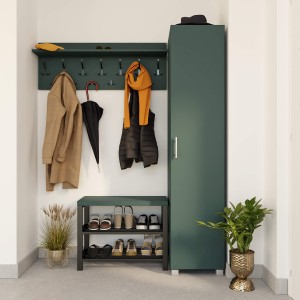 Wieszak ścienny - Zielony - na ubrania (4).jpg