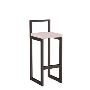 Metalowy Hoker loft z oparciem - Różowyjpg (1).jpg