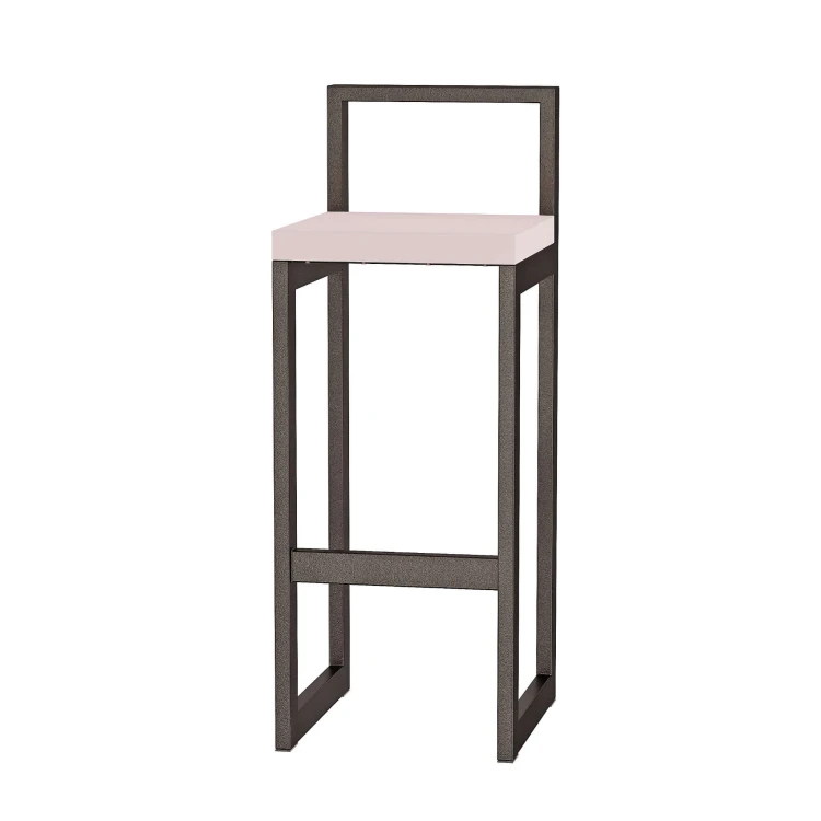 Metalowy Hoker loft z oparciem - Różowyjpg (2).jpg