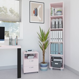 Regał biurowy na segregatory - różowy (5).jpg