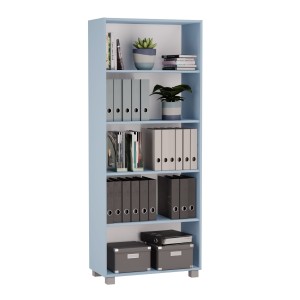 Regał biurowy podwójny - Niebieski