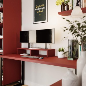 Podwójna podstawka pod monitor - czerwona (5).jpg