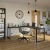 Biurko narożne loft czarne z dużą powierzchnią roboczą.webp