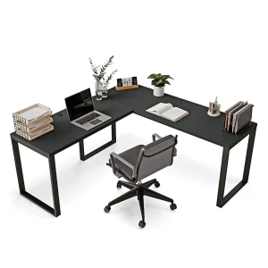 Praktyczne Biurko narożne loft czarne .webp