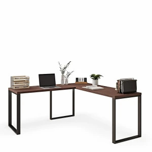 Biurko narożne loft wenge idealne do przestronnych wnętrz.webp