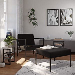 Fotel metalowy industrialny czarny + podnóżek (3).jpg