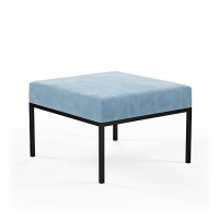 Podnóżek pufa industrialna loft błękitny