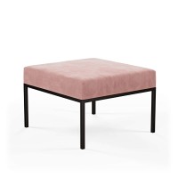 Podnóżek pufa industrialna loft pastelowy róż
