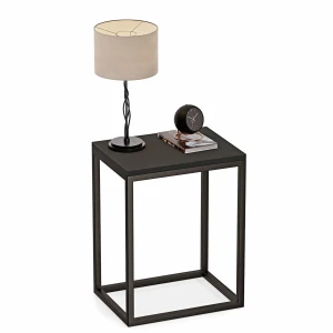 Stolik nocny loftowy Indri - Czarny