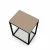 Stolik nocny loftowy Indri - cappuccino - rzut.webp