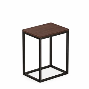 Stolik nocny loftowy Indri - wenge białe tło.webp