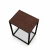 Stolik nocny loftowy Indri - wenge rzut górny.webp