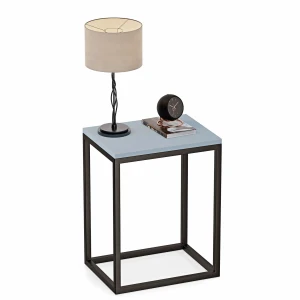 Stolik nocny loftowy Indri - Niebieski