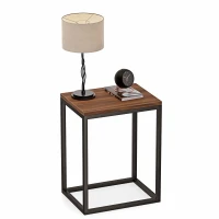 Stolik nocny loftowy Indri - Orzech