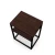 Stolik nocny z półką loftowy - wenge - rzut.webp